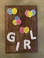 لوحة خشبية للمولودة | بنت