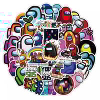 ملصقات 50 قطعة (Among us)