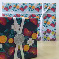 ورق تغليف ورود - أزرق غامق