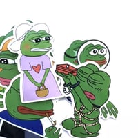 ملصقات الضفدع الأخضر | 17 قطعة