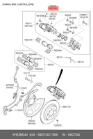 كليبر خلفي كهربائي يسار جهة السائق سوناتا 2014-201...