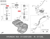 طرمبة بنزين سنتافي 2020 الى 2022 اصلي وكاله شامل ر...