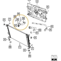 خرطوش ماء رديتر سفلي كرايسلر 200 V6 من 2015-2017 ا...