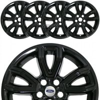 طقم اغطية اسود لماع بوليسي جنط 18 فورد اكسبلور 202...