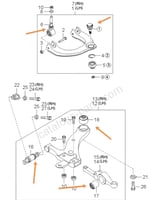 طقم جلد مقصات واذرعة امامي كيا اوبرس من 2003 الى 2...