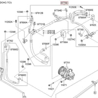 طقم مواسير تبريد المكيف طقم كامل هونداي و كيا محرك...