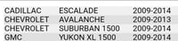 من 2009 الى 2014 طرمبة بنزين اسكاليد، يوكون سوبريا...