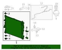 رديتر ماء كاديلاك XT4 من 2019 الى 2023 اصلي وكاله...