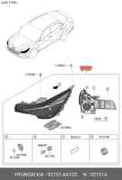 شمعة يسار جهة السائق النترا من 2020 الى 2022 اصلي...