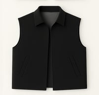 سديري اسود مع رمادي قلابي "جوخ"