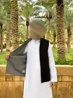 سديري اسود مع رمادي "جوخ"