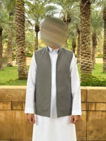 سديري اسود مع رمادي "جوخ"