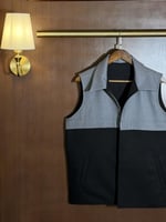 سديري اسود مع رمادي مقلم