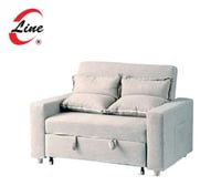 صوفة / سرير فاخرة مزدوجة مرافق مريض - لون بيج