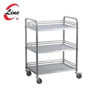 عربة - تروللي للمستشفيات إستانلس ستيل ( 3رف فلات م...