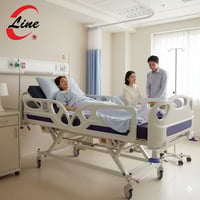 سرير عناية خمس حركات كونترول للجوانب وللتمريض 250ك...