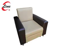 صوفة / سرير فاخرة مفردة مرافق مريض - لون بيج وبني