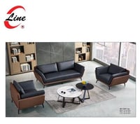 طقم كنب للمكتب 3قطع اسود مع ون جملي