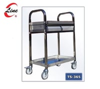 عربة ستنلس ستيل 2 درج مع رفين - Trolley S.S TS-365...