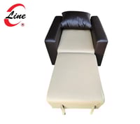 صوفة / سرير فاخرة مفردة مرافق مريض - لون بيج وبني