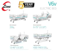 سرير كهربائي 4حركات كونتـرول يدوي تحمل 250 كلج