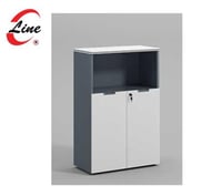 دولاب 2ابواب ميلامين ابيض/ازرق مع رف خارجي