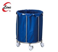 عربة - تروللي للمستشفيات إستانلس ستيل تجميع بياضات