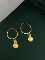 حلق الجنيه ذهب عيار21 فاخر و مميز للهدابا بوابة.4