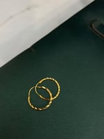 حلق دائري ذهب عيار21 ناعم و انيق للهدايا بوابة.4