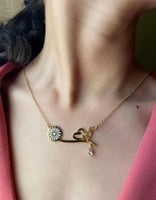 سلسال زهرة القلب – مطلي ذهب من قلادتي