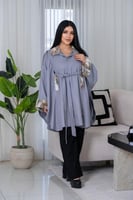 قميص شتوي رمادي بفرو ناعم