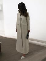 عباية بليزر من اللينن بلون بيج فاخر