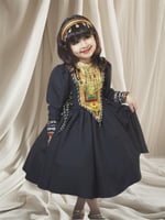 فستان تراثي جنوبي للأطفال - تصميم فاخر باللون الأس...