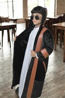 فروة أولاد شتوية مزدوجة بلونين (أسود × كحلي) بتفاص...