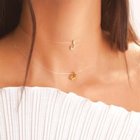 سلسال شفاف بحرف مطلي ذهب