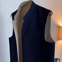 صدرية رجالية وجهين (كحلي × بيج)