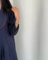 طقم “هيبة” الكحلي من قلادتي – لينن هندي فاخر