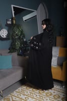 عباية نجمة الليل – قماش إنترنت كوري فاخر من قلادتي