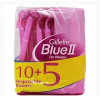 جيليت بلو2 وردية للنساء ماكينة حلاقة عدد 10+5
