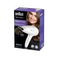 براون مجفف شعر ساتين هير 3 أبيض أيوني مع فوهة تركي...