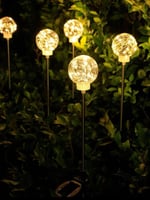 5 اضاءات ارضية زينه تعمل بالطاقة الشمسية