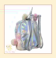 حقيبة ظهر فرو ملون (حجم صغير) Fur School Backpack...