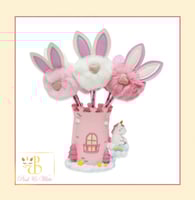 قلم أرنب لحمي Rabbit Fur Pen Dark Pink