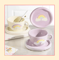 كوب قوس المطر اصفر