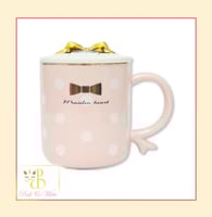 كوب فيونكة وردي دوائر Pink Ribbon Cup Dots