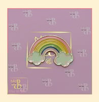 بروش قوس قزح وسحابتين Rainbow Brooch