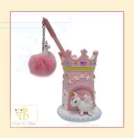 قلم يونيكورن بتعليقة فرو Pink Pen with Unicorn Fur