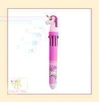 قلم يونيكورن وردي ب10 ألوان حبر Unicorn Pen with 1...