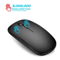 ماوس لاسلكية مسطحة قابلة للشحن ابيض / اسود HXSJ Re...