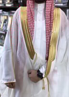 بشت رجالي ملكي رسمي لون أبيض دقة ملكيه قماش صوف 80...